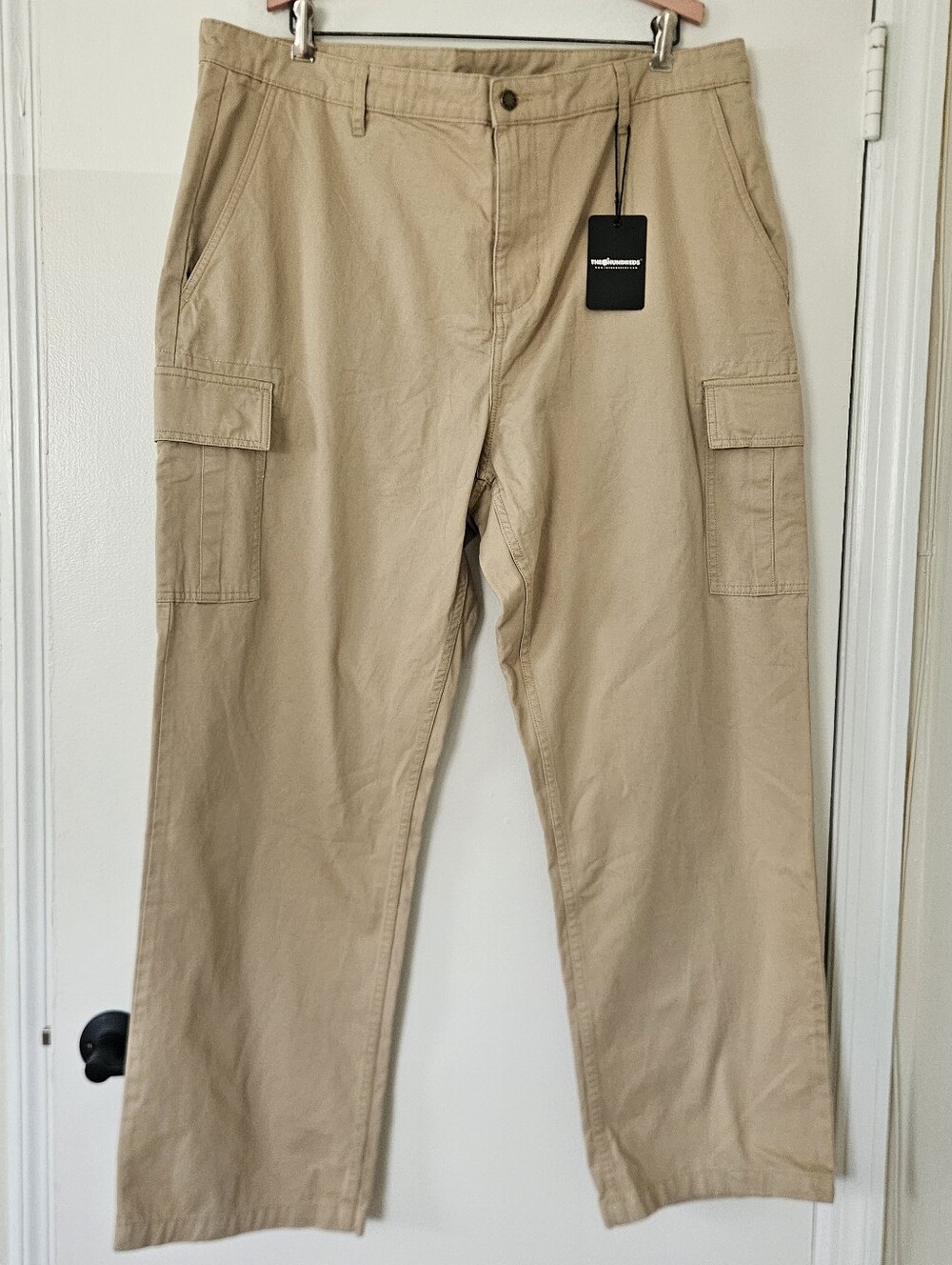 The Hundreds Mens Cargo Pants 40 x 30 Relaxed Light Khaki Business Casual Staple